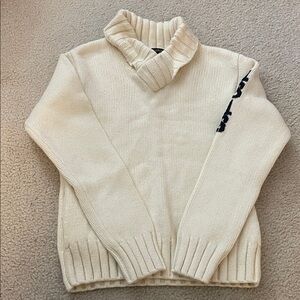 Vintage Brooks Brothers 100% Wool Mock Neck Sweater, Size M